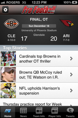browns football iphone app