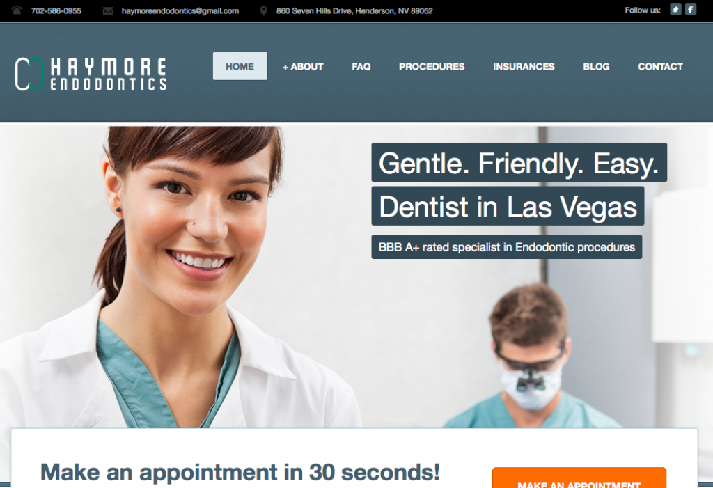 dentist site desktop