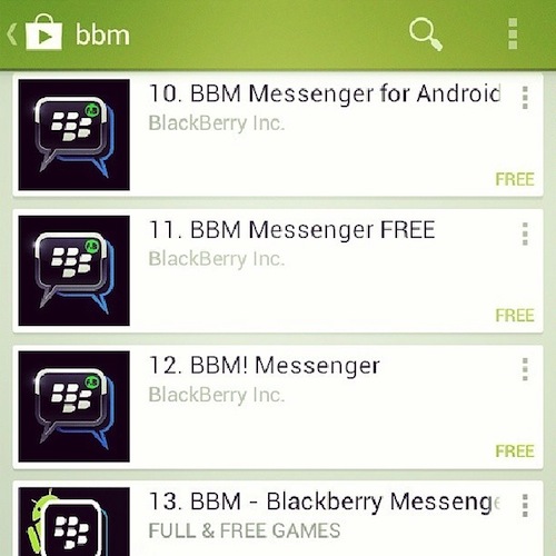 fake blackberry apps