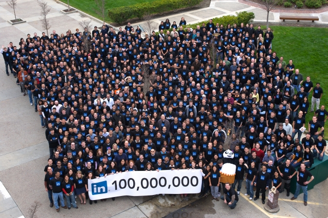 linkedin 100 million users