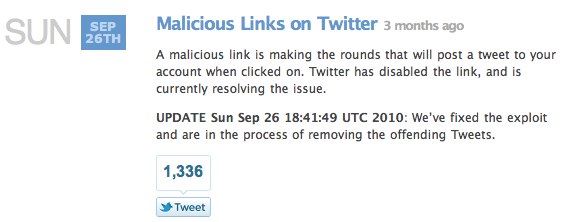 malicious twitter links