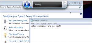 windows 7 speech recognition