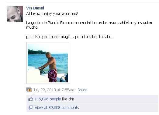 vin diesel latino facebook