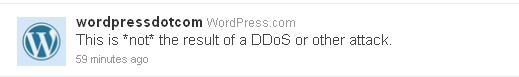 wordpress twitter not ddos attack